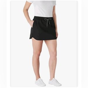 Members mark womens woven trek skort in black size large